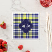 Serviette En Papier Monogramme de très bon goût blanc de Madras de (En situation)