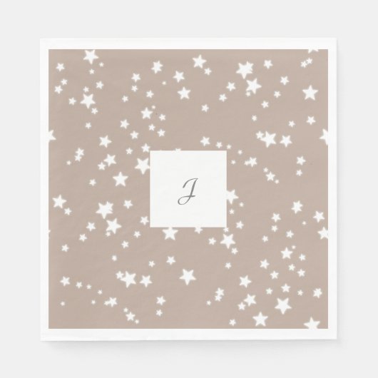 Serviette En Papier monogramme des étoiles (Devant)