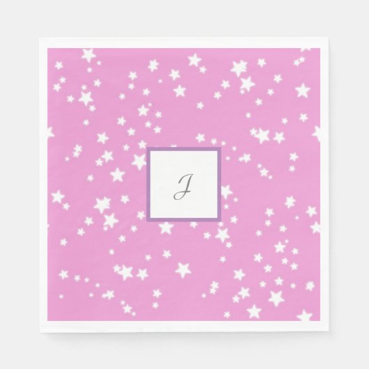 Serviette En Papier monogramme des étoiles (Devant)