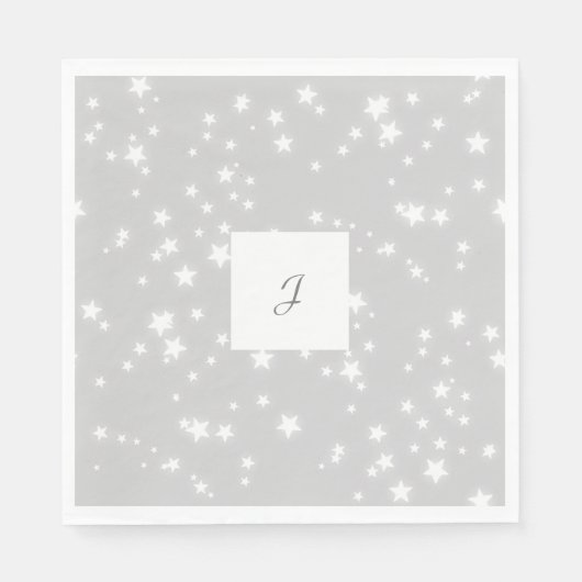 Serviette En Papier monogramme des étoiles (Devant)