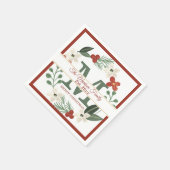 Serviette En Papier Monogramme des fils de Noël | Nom Noël (Coin)