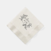 Serviette En Papier Monogramme des vignes citrouilles (Coin)