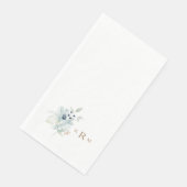 Serviette En Papier Monogramme d'or de l'aquarelle (Coin)