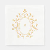 Serviette En Papier Monogramme doré (Devant)