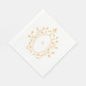 Serviette En Papier Monogramme doré (Coin)