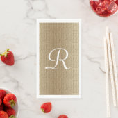 Serviette En Papier Monogramme du 50e anniversaire du Mariage Gold et (En situation)