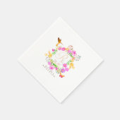 Serviette En Papier Monogramme du jardin floral (Coin)