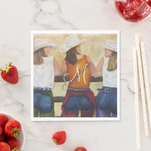 SERVIETTE EN PAPIER MONOGRAMME DU PARTI OCCIDENTAL (En situation)