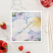 SERVIETTE EN PAPIER MONOGRAMME DU PARTI PANSY PATIO (En situation)