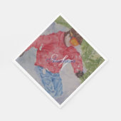 SERVIETTE EN PAPIER MONOGRAMME DU PARTI SKI DE LA COLLINE (Coin)