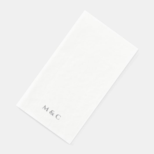 Serviette En Papier Monogramme Élégante Fête du 25e anniversaire moder (Coin)