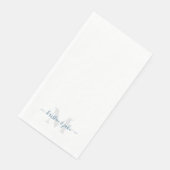 Serviette En Papier Monogramme en vert sarcelle élégant et simple avec (Coin)