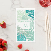 Serviette En Papier Monogramme Feuille de palme de Grenier Tropical mo (En situation)