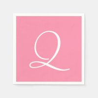 Monogramme Flamant rose rose moderne couleur Pa co