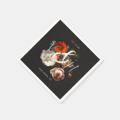 Serviette En Papier Monogramme floral Rembrandt Dark & Moody (Coin)