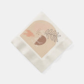 Serviette En Papier Monogramme géométrique simple à deux arches (Coin)