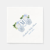 Serviette En Papier Monogramme Ginger Jar Floral Boy Baby shower Party (Devant)