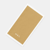 Serviette En Papier Monogramme Gold 50e fête du Mariage (Coin)