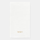 Serviette En Papier Monogramme Gold 50e fête du Mariage (Devant)