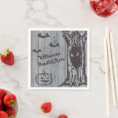 Serviette En Papier Monogramme Halloween Costume Party Éffrayant chauv (En situation)