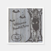 Serviette En Papier Monogramme Halloween Costume Party Éffrayant chauv (Devant)