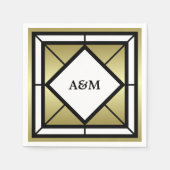 Serviette En Papier Monogramme initial (Devant)