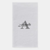 Serviette En Papier Monogramme Initial Simple Élégant Nom Personnalisé (Devant)
