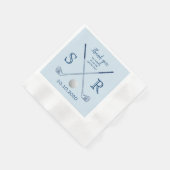 Serviette En Papier Monogramme Initiale Golf Clubs Cocktail Party Napk (Coin)