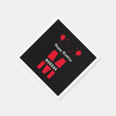 Serviette En Papier Monogramme Joyeux Anniversaire N'Importe Quel Âge (Coin)