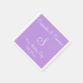 Serviette En Papier Monogramme Lavande Lavande Simple Coordination Cou (Coin)