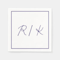 Monogramme Lettres élégantes initiales Mariage ble