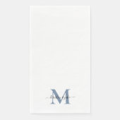 Serviette En Papier Monogramme lisse et simple (Devant)