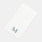 Serviette En Papier Monogramme lisse et simple (Coin)