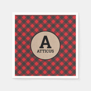Serviette En Papier Monogramme Luminjack Buffalo Plat