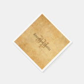 Serviette En Papier Monogramme manuscrit Vieux papier Look Modèle Cool (Coin)