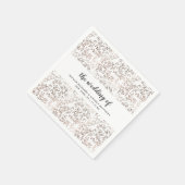 Serviette En Papier Monogramme Mariage à huile de sciage de bois rusti (Coin)