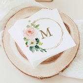 Serviette En Papier Monogramme Mariage Napkin Cocktail Napkin
