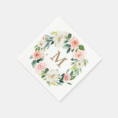 Serviette En Papier Monogramme Mariage Napkin Cocktail Napkin (Coin)