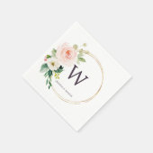 Serviette En Papier Monogramme Mariage Napkin Cocktail Napkins (Coin)