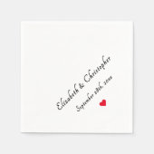 Serviette En Papier Monogramme Mariée Mariage de chambre Date de fête (Devant)