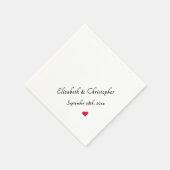 Serviette En Papier Monogramme Mariée Mariage de chambre Date de fête (Coin)