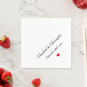 Serviette En Papier Monogramme Mariée Mariage de chambre Date de fête