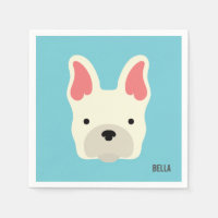 Monogramme. Mignonne Chien-taureau français.