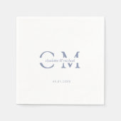 Serviette En Papier Monogramme minimal moderne (Devant)