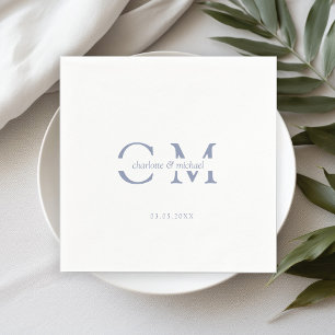 Serviette En Papier Monogramme minimal moderne