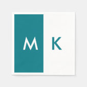 Serviette En Papier Monogramme moderne (Devant)