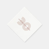 Serviette En Papier Monogramme moderne beige et vin (Coin)