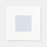 Monogramme moderne Dusty Blue & White Cocktail