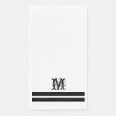 Serviette En Papier Monogramme Moderne Français Guest Serviettes Papie (Devant)