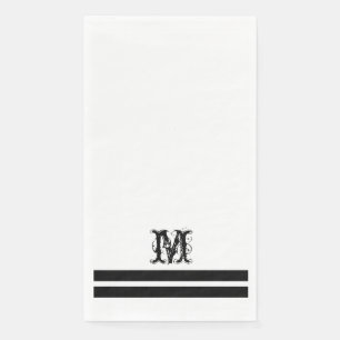 Serviette En Papier Monogramme Moderne Français Guest Serviettes Papie